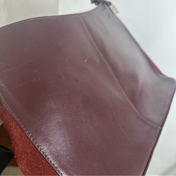 Missoni Vintage Brown Leather & Suede Shoulder Bag Purse - Picture 7 of 15